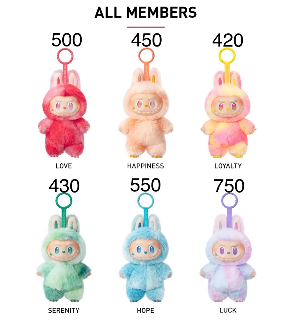 【正規品】POPMART LABUBU ラブブ前方高能系列 3.0 POPMART LABUBU 3.0 THE MONSTERS前方高能系列-搪膠毛絨吊飾盲盒