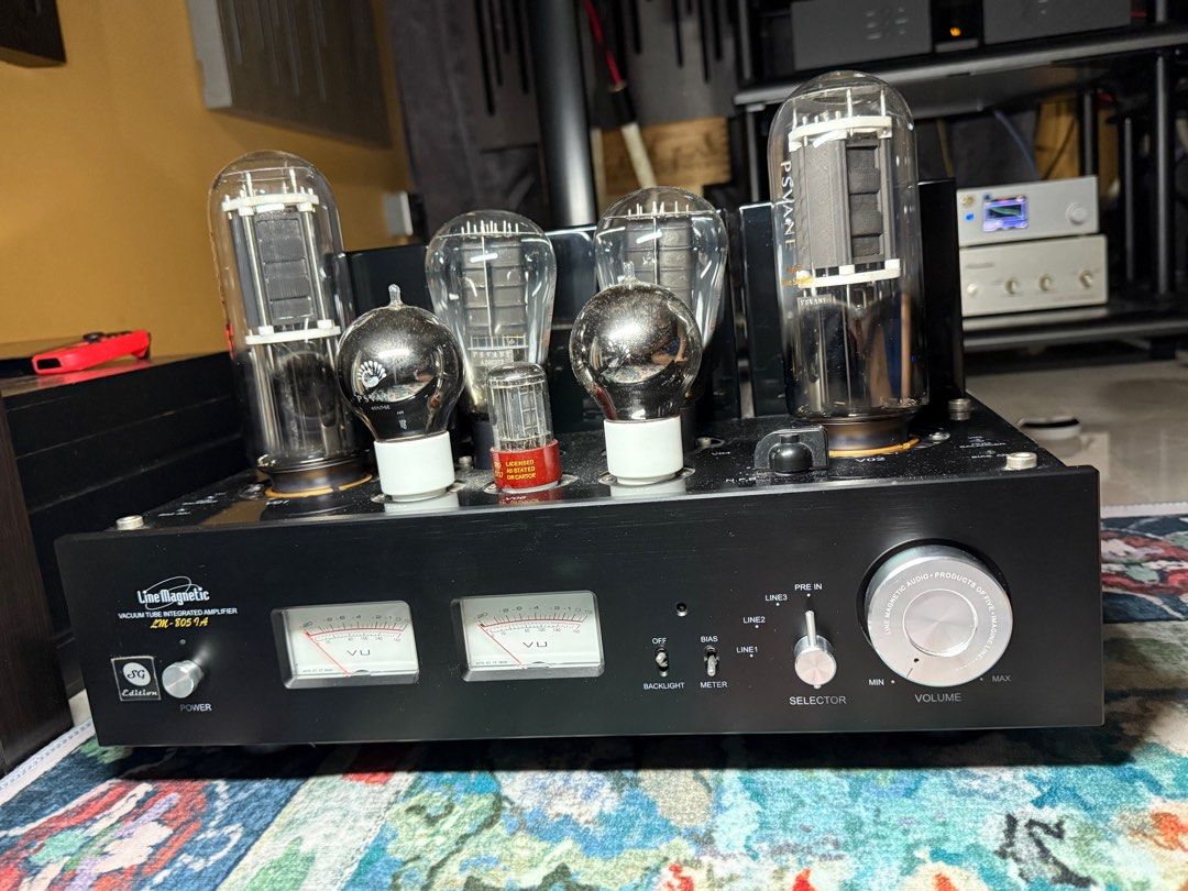 Line Magnetic LM-508ia (Category: Other Audio Equipment) located in Singapore. Submitted by cklim2001 (Listing ID 1375124200, Image 1). Description: SG version Upgrade tubes PSVane Acme 300B and 805 Total price bought new $6800..
