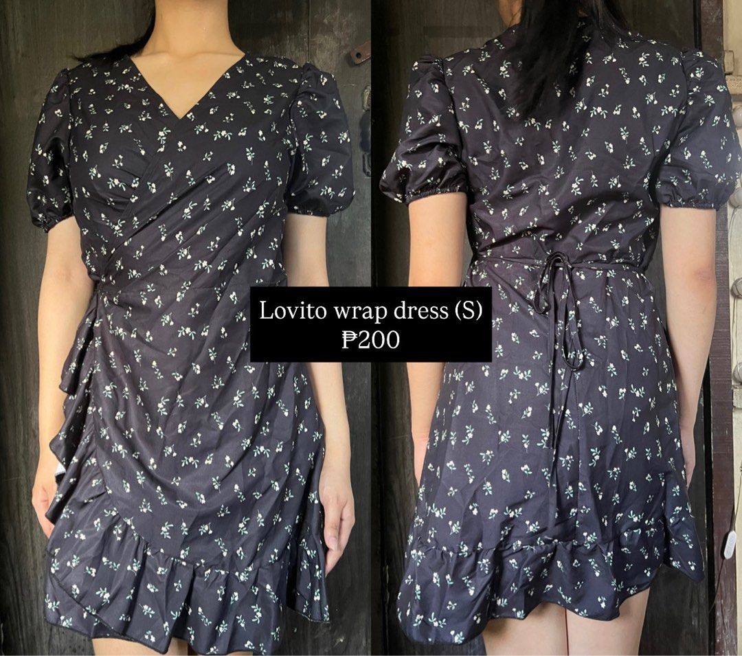 Lovito floral wrap dress (Category: Dresses) located in Manila. Submitted by deecluttering98 (Listing ID 1375105143, Image 1). Description: used once .