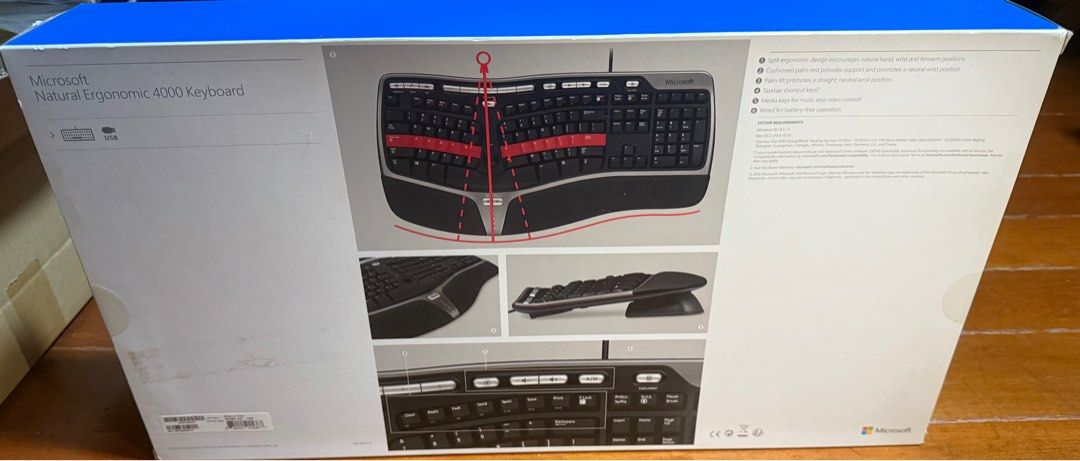 Microsoft Natural Ergonomic 4000 keyboard63140170550785111