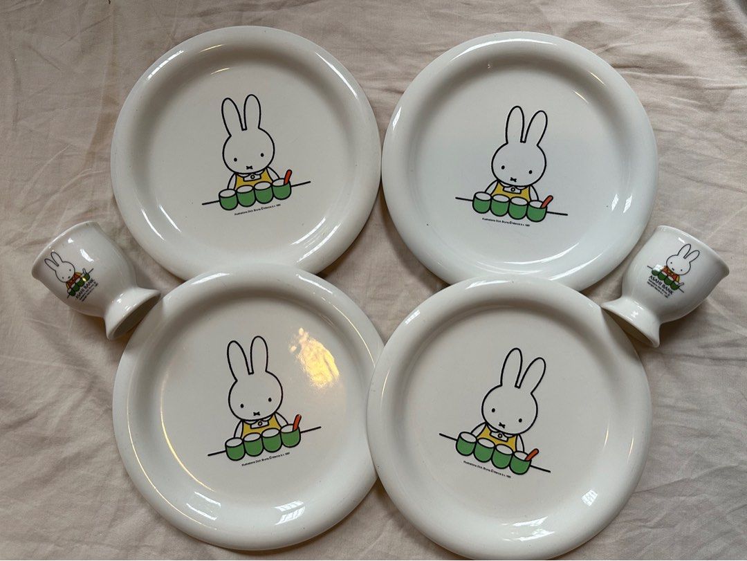 Miffy Plates set (Category: Dinnerware & Cutlery) located in Manila. Submitted by konami_bjork (Listing ID 1375185621, Image 1). Description: 4 pcs. Miffy plate with two Egg cup holder. ₱200 each for plate ₱100 each for egg cup holder ₱800 Bundle price 4 pcs. Plate and 2 egg holder 3 sets avail. Bundle price discount pa po. .
