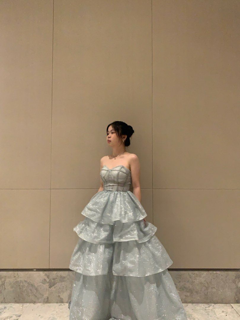 strapless open back dress Elegantly You Dress Rental