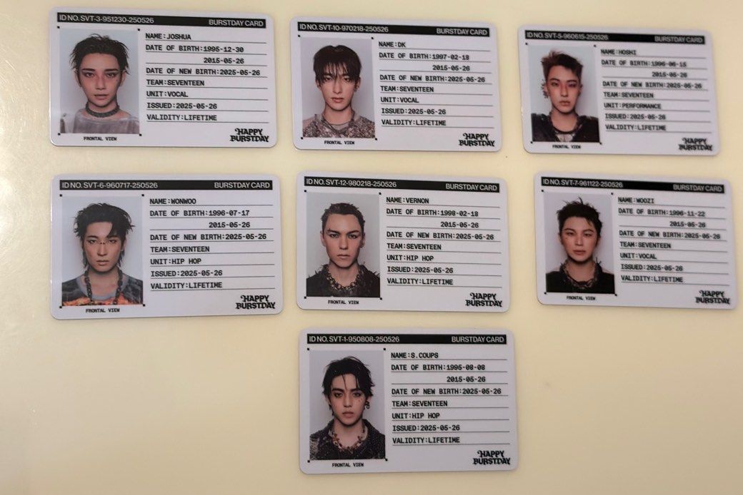 SEVENTEEN HAPPY BURSTDAY IDカード フルコンプ 12枚 SEVENTEEN - Happy Burstday New Burstday Ver. (Official ID Card