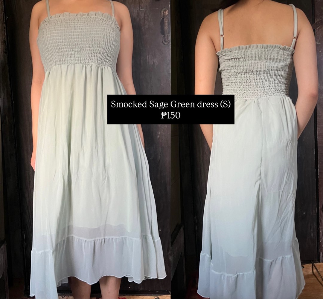 Sunset Garden Smocked Midi Dress