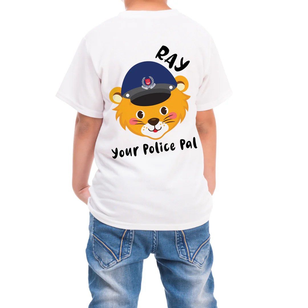 Your Police Pal Ray Children Tee in White (Singapore) (Category: Babies & Kids Fashion) located in Singapore. Submitted by dweekoh (Listing ID 1375239992, Image 1). Description: Size: M (Fits 6-7yo) - I personally feel that this can fit up to about 10yo .