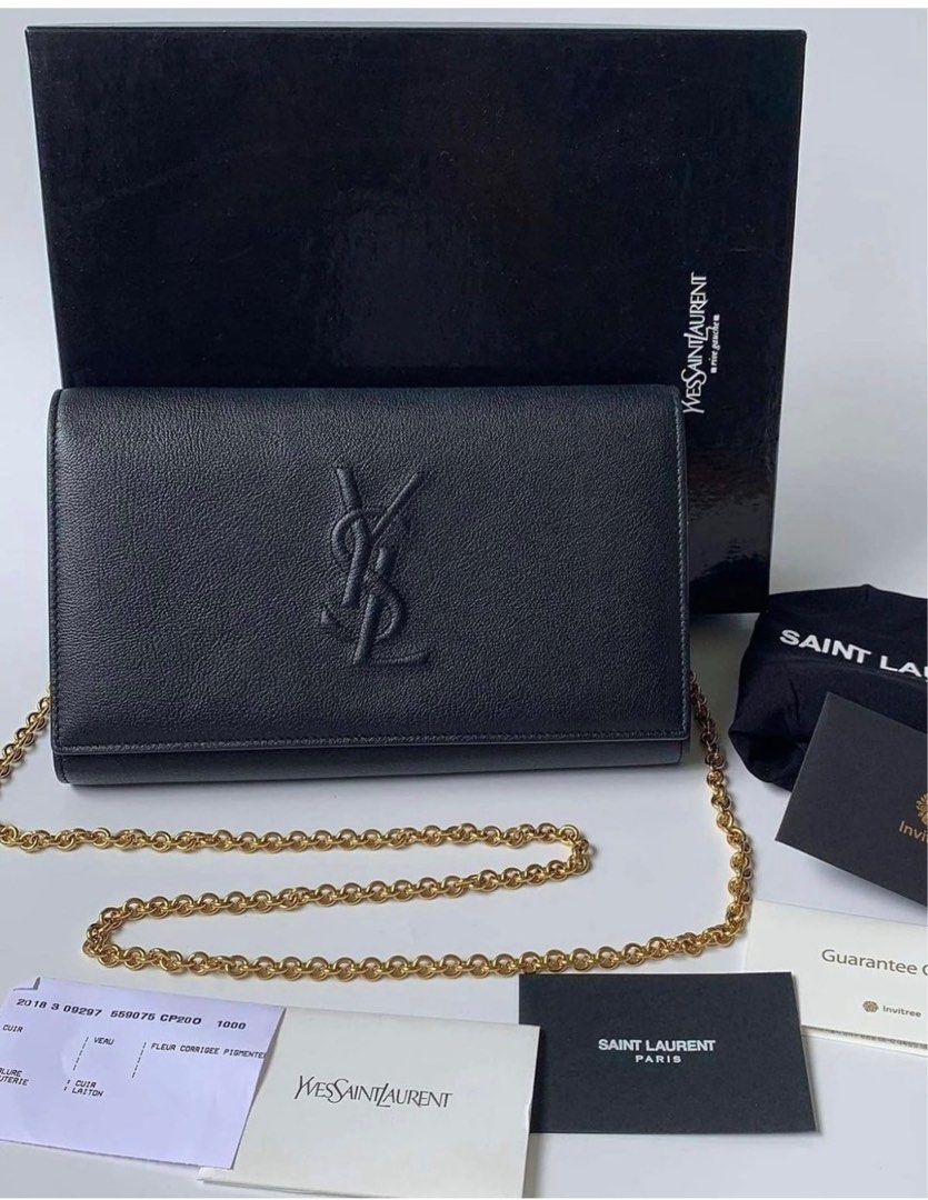 Ysl Belle De Jour (Category: Luxury Bags & Wallets) located in Manila. Submitted by luxuryprelovedbagsby_by_agnes (Listing ID 1375169071, Image 1). Description: ****Y-S-L***Belle de Jour Wallet on Chain Black Leather Bag This is a beautiful crossbody to add to any outfit. You can dress it up for a night out or dress it down with a casual day outfit. This bag is the perfect size and has all the compartments of you normal wallet as well as the spac