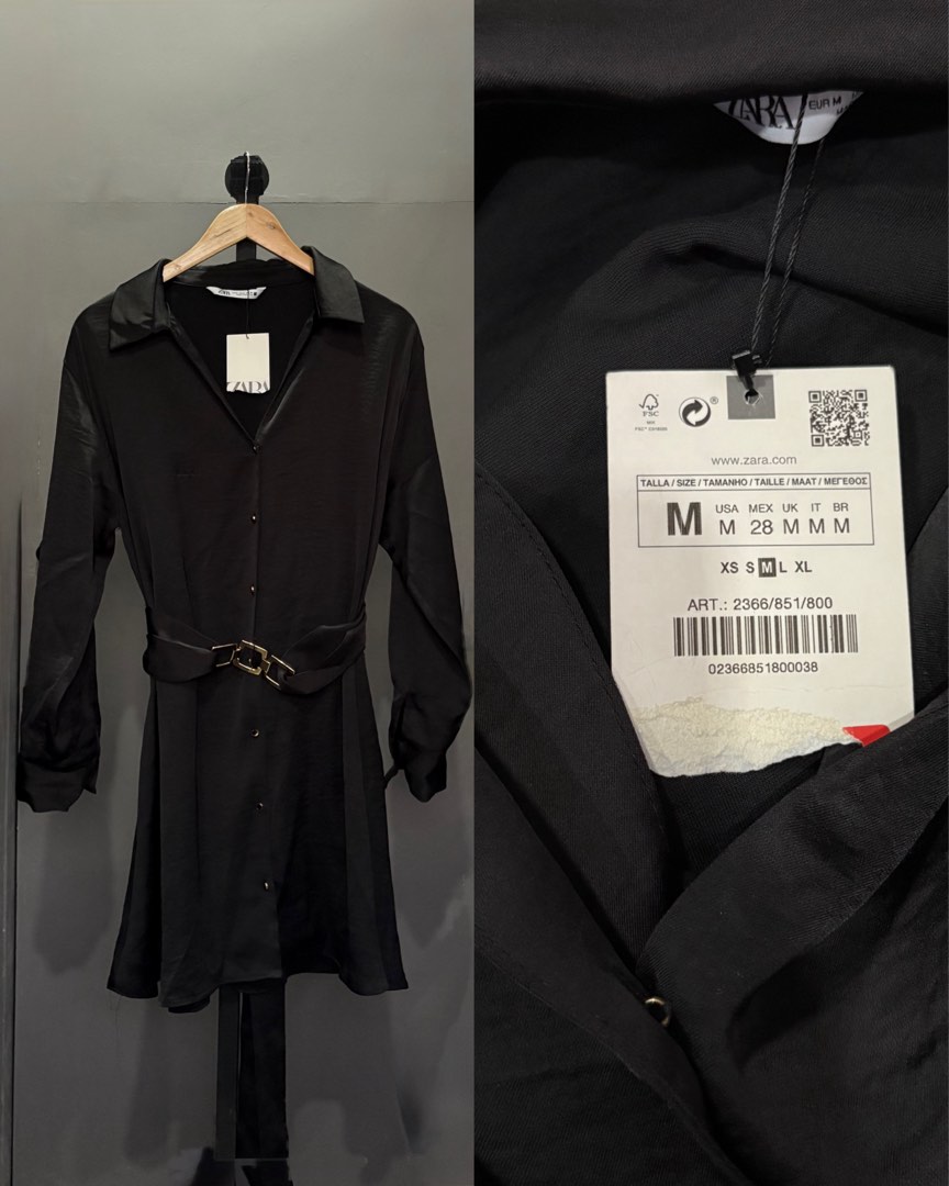 Sera Satin Dress - Black