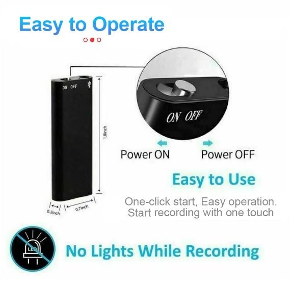 1hr Delivery! Super Mini Size Voice Recorder Audio Recording 🔊 (Category: Voice Recorders) located in Singapore. Submitted by thejewelbox (Listing ID 1375436130, Image 2). Description: Mini Portable Digital Voice Recorder Wireless Hidden Spy Audio Recording 💯 Seller with 3000+ reviews. Buy with confidence! ⭐ Brand New! Ready Stock :) Colour: Black 😊 Same day self collection at Tai Seng / Serangoon / Aljunied 📌 Free Normal Mailing! (2 to 4 wor