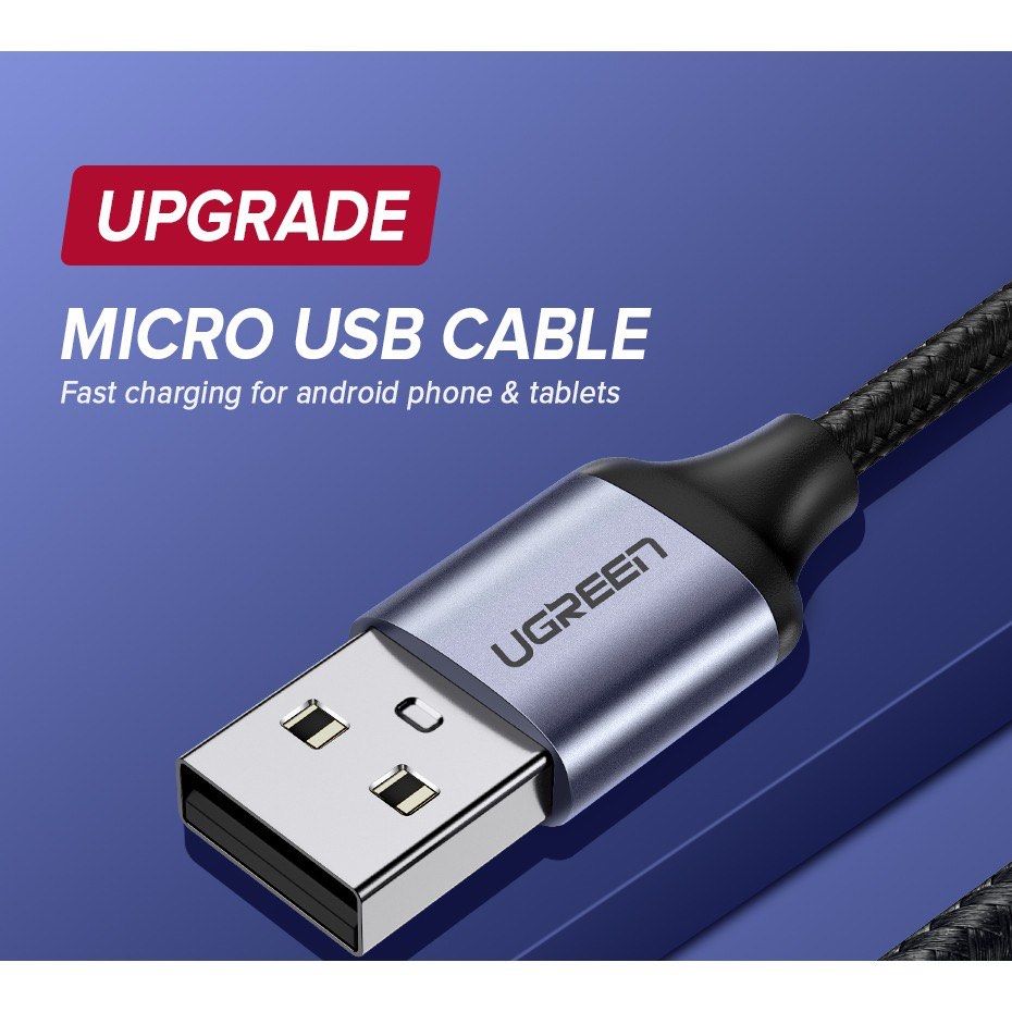 2M UGREEN Micro USB 2.0 Quick Charge QC 3.0 Braided Cable Fast Charger (Category: Chargers & Cables) located in Mandaluyong City. Submitted by ebsor (Listing ID 1375299439, Image 2). Description: For Sale: 2M UGREEN Micro USB 2.0 Quick Charge QC 3.0 Braided Cable Fast Charger.