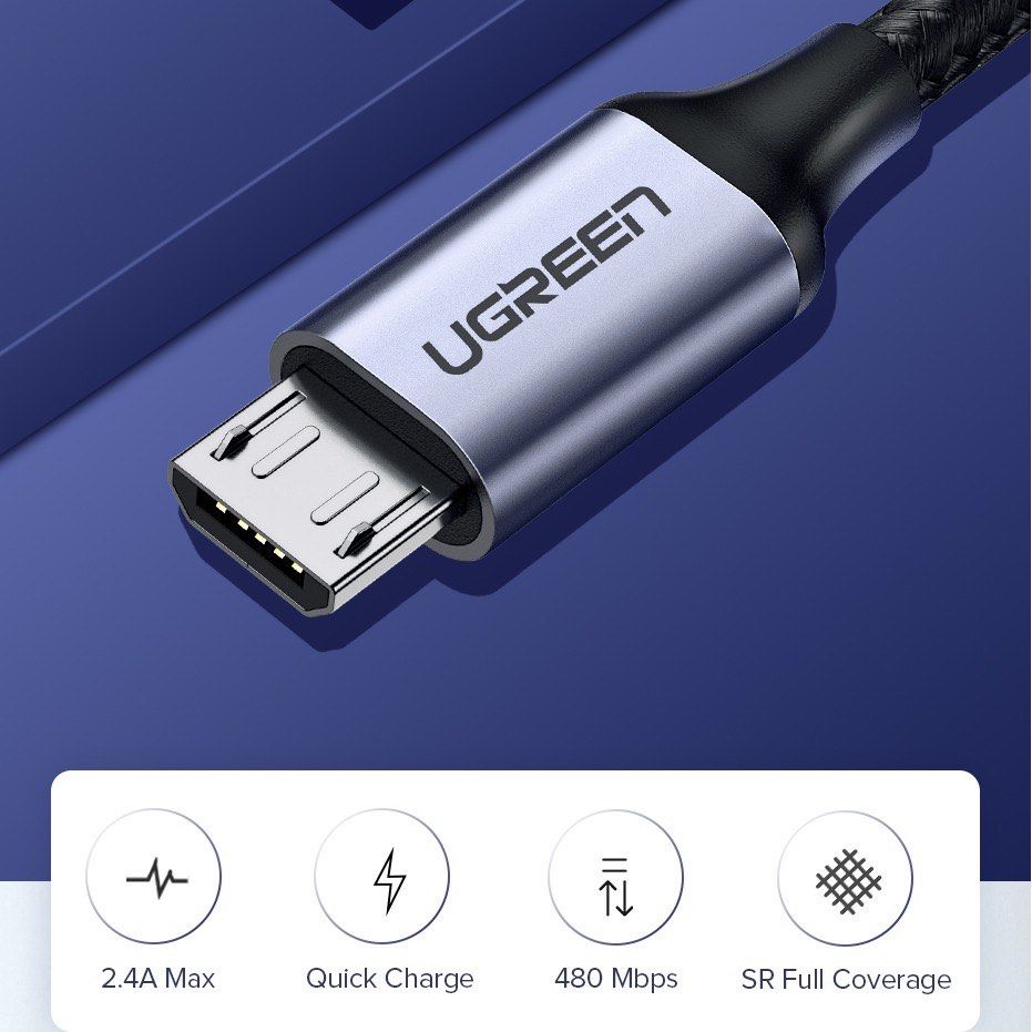 2M UGREEN Micro USB 2.0 Quick Charge QC 3.0 Braided Cable Fast Charger (Category: Chargers & Cables) located in Mandaluyong City. Submitted by ebsor (Listing ID 1375299439, Image 3). Description: For Sale: 2M UGREEN Micro USB 2.0 Quick Charge QC 3.0 Braided Cable Fast Charger.