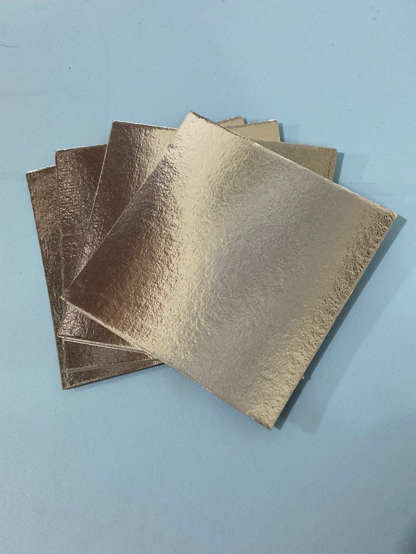 9X9 Cake Board (15pcs) (Category: Bakeware) located in San Mateo. Submitted by mintandrelic (Listing ID 1375368188, Image 1). Description: 118 For Sale: 9x9 Silver Cake Board - 15 pcs per pack - On Hand ✅ Shipping via J&T or Lalamove only; shouldered by buyer ✅ Payment via Gcash only ✅ Make an offer so we can reserve it for 3 days .