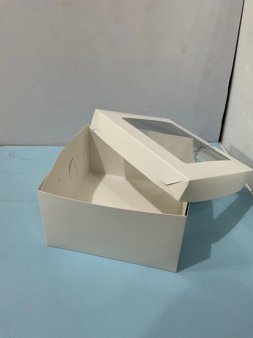 9x9x5 Cake Box (10 pcs) (Category: Bakeware) located in San Mateo. Submitted by mintandrelic (Listing ID 1375365024, Image 2). Description: 116 For Sale: 9x9x5 White Cake Box From 380 to 349 pesos - 10 pcs per pack - 2 pc Box (cover and box) - include 3 Silver Cake Board (9x9) - On Hand ✅ Shipping via J&T or Lalamove only; shouldered by buyer ✅ Payment via Gcash only ✅ Make an offer so we can reserve it for 3 days .