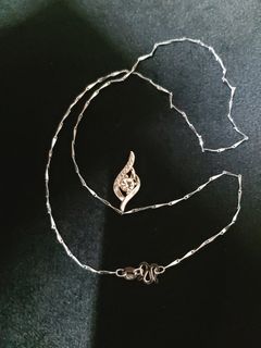 銀色莫桑石吊咀連頸鏈64218035831425110