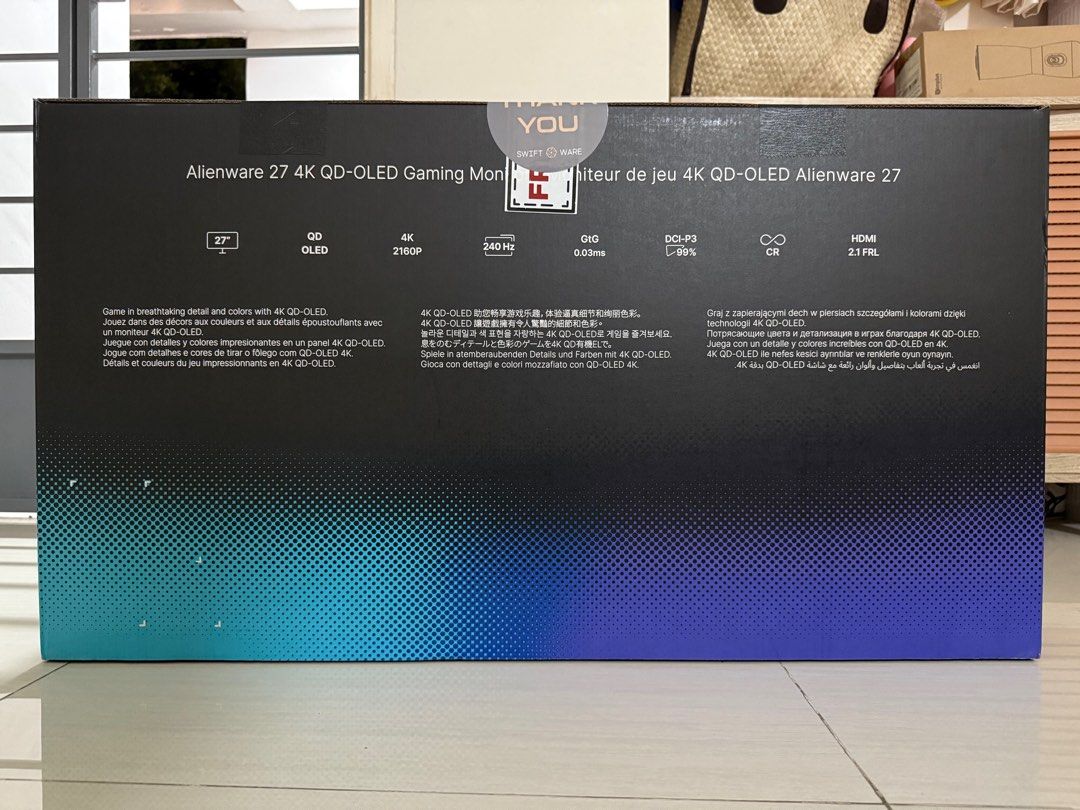 Alienware AW2725Q QD-OLED 4K 240Hz Brand New!63202119878915111