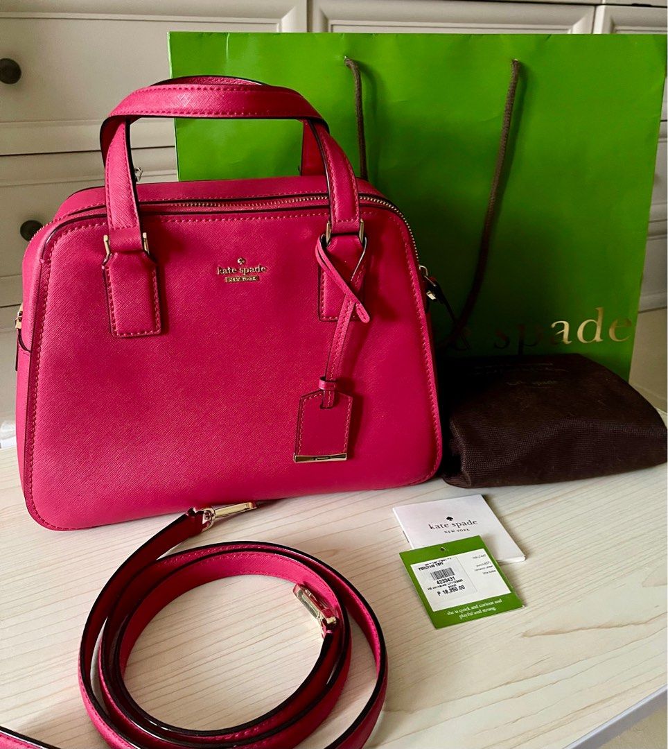 Authentic Kate Spade Bag (Category: Luxury Bags & Wallets) located in Quezon City. Submitted by awesomethingsyoulove (Listing ID 1375303728, Image 1). Description: Authentic Kate Spade Handbag/ slingbag Cameron street little babe Minor flaws on handles backside Bought in Powerplant Mall Rockwell .
