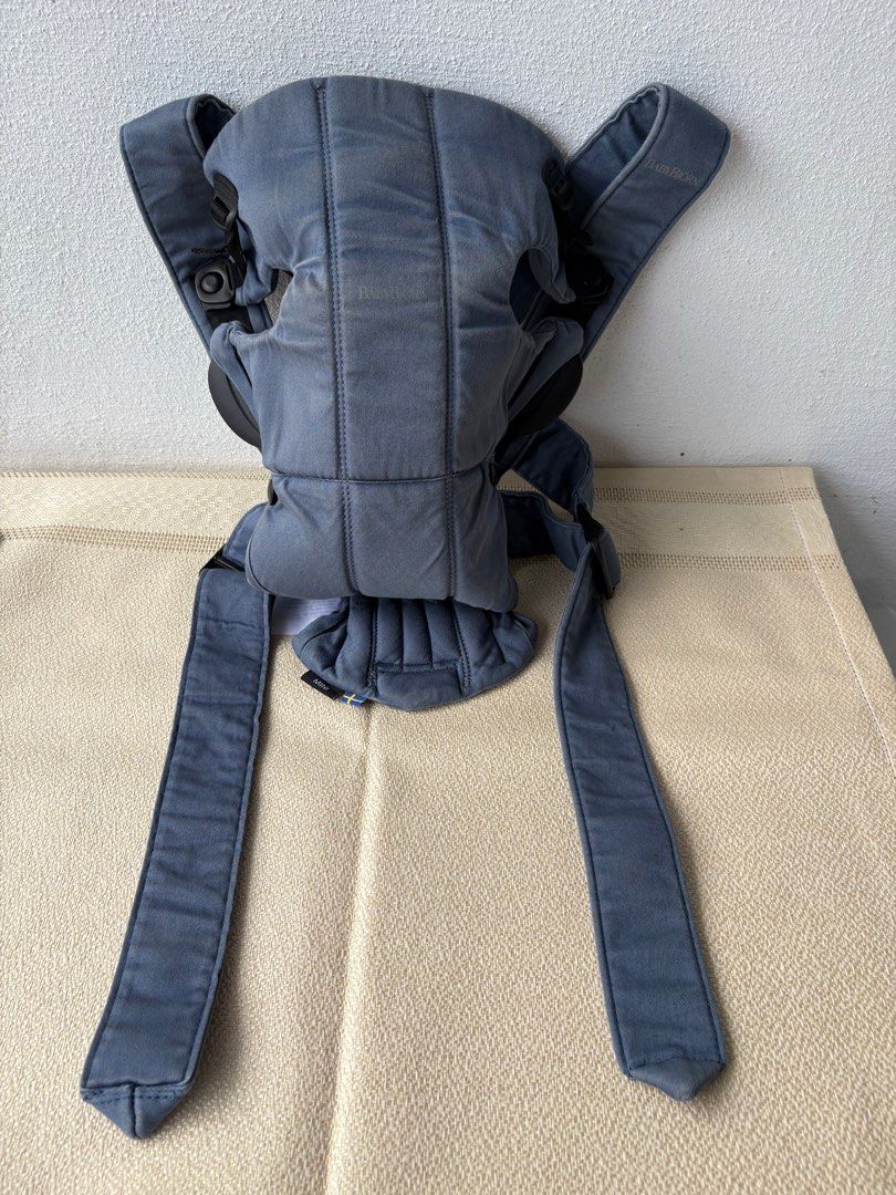 Babybjorn Carrier Mini- Blue (Category: Carriers & Slings) located in Calamba. Submitted by the.practical.nanay (Listing ID 1375459156, Image 1). Description: B@byBjörn Baby Carrier Mini- Blue VGUC (see pics for discoloration) 🧼 Needs to be washed Original Price: ₱3,000+ ₱ 500.