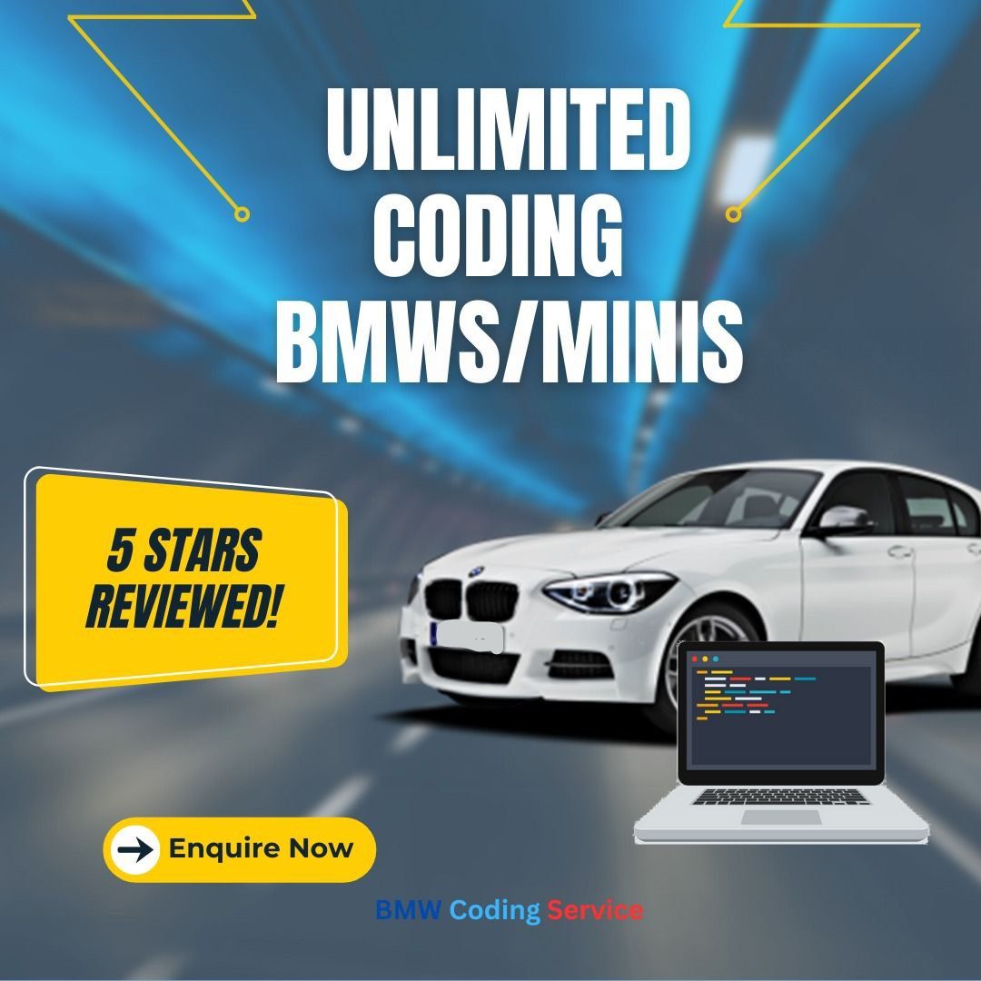 BMW coding (Category: ECU Tuning & Coding) located in Singapore. Submitted by lllllllllllllll1 (Listing ID 1375334773, Image 1). Description: BMW coding services E, F or G series, starting at $35 unlimited unless stated Location is Hougang On site pm for quote Popular ones: Fold mirrors Unfold mirrors Sport dials R Digital speedometer on dash Start stop default off When in reverse handle lights turn on Seatbelt warning disable M performance logo 