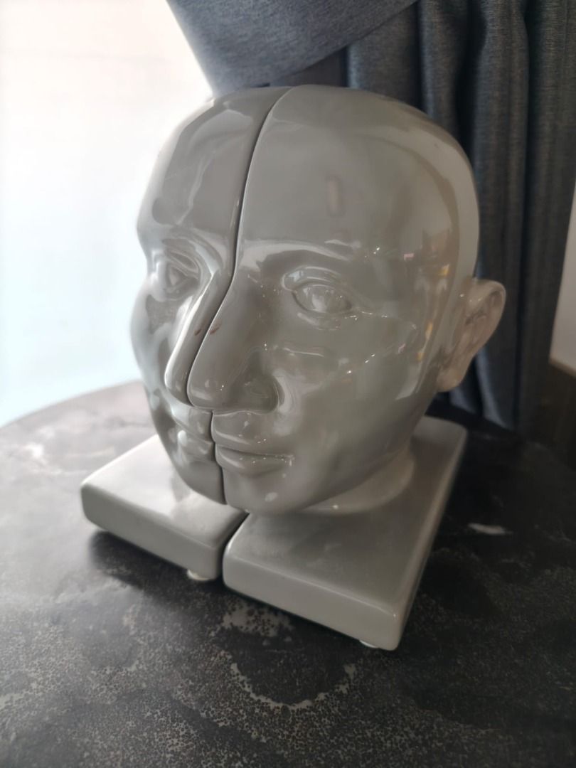 Ceramic Head Bookends65075505790849111