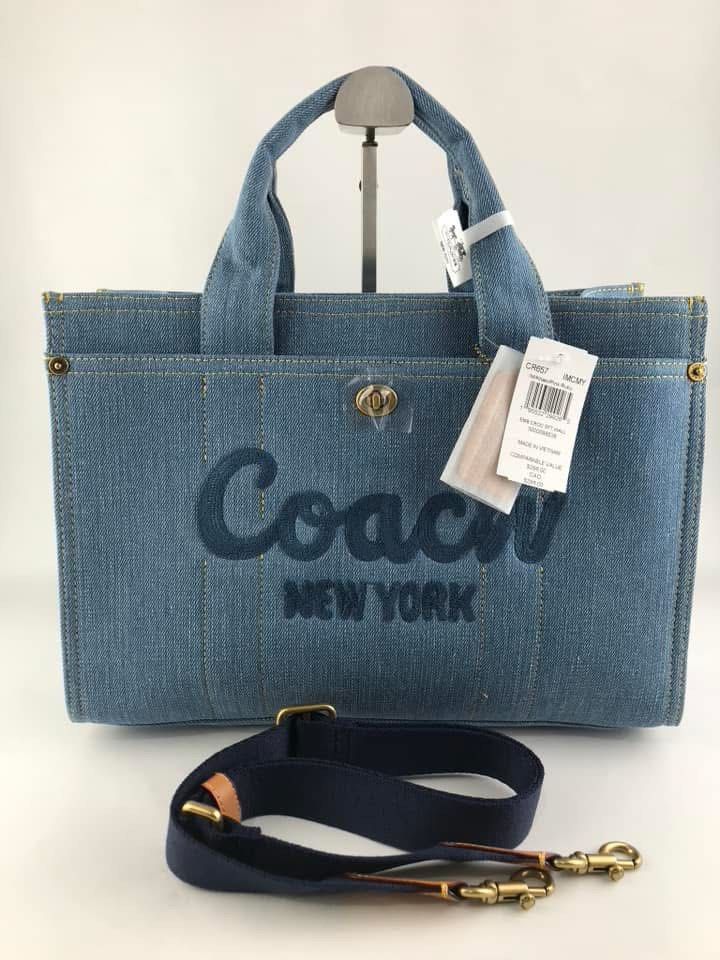 Coach denim tote (Category: Tote Bags) located in Manila. Submitted by gff.daily_flower (Listing ID 1375284886, Image 1). Description: With tag gift receipt dust bag and paperbag.