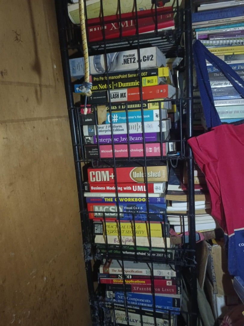 Computer books IT books (Category: Textbooks) located in Dasmarinas. Submitted by monc.monc (Listing ID 1375396174, Image 1). Description: PRICE VARIES -------------- NOTE:Very old books. Complete pages. Heavily used. Expect some writings on page margins and edges(also by the owner) , higlighted lines , brownish(age tanning), yellowish, brittle, spots, dusts, warp, and creases,tears but not the text. Don't raise your expectations highly. PRICE VA