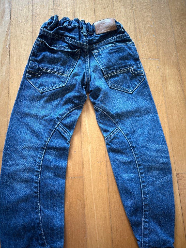 Denim Jeans kids (Category: Babies & Kids Fashion) located in Singapore. Submitted by jc4space (Listing ID 1375291372, Image 2). Description: Jeans (Regular Fit) Bought overseas Brand : BlueFridge WE size: 104 Adjustable waist band .