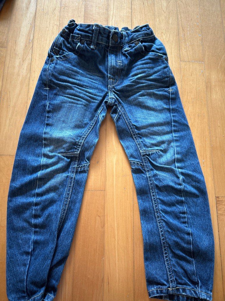 Denim Jeans kids (Category: Babies & Kids Fashion) located in Singapore. Submitted by jc4space (Listing ID 1375291372, Image 1). Description: Jeans (Regular Fit) Bought overseas Brand : BlueFridge WE size: 104 Adjustable waist band .
