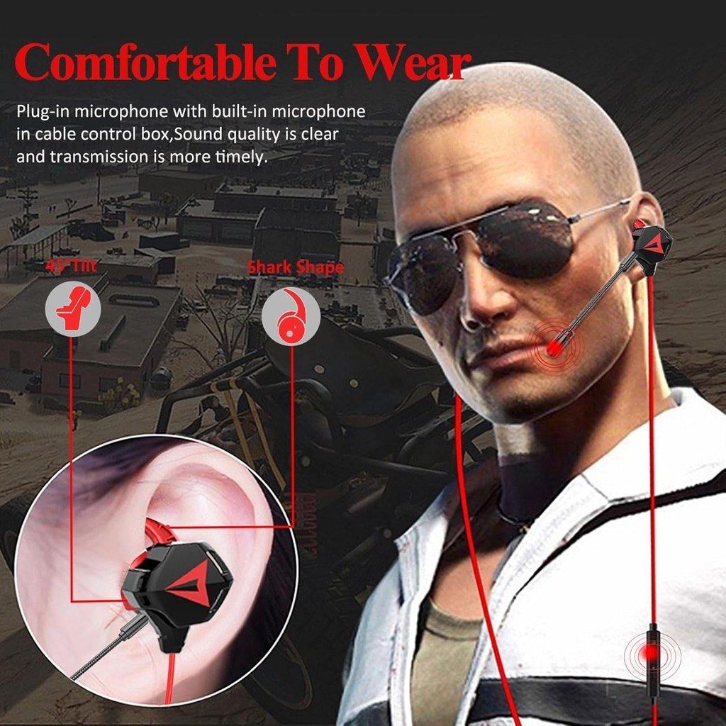 Gaming earpiece headphone