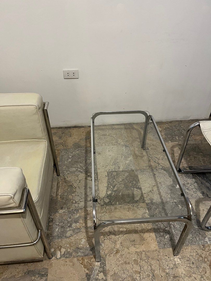 RUSH SALE Glass center table (Category: Tables & Sets) located in Manila. Submitted by mjane333 (Listing ID 1375387253, Image 1). Description: 17 w 35.5L 15H.