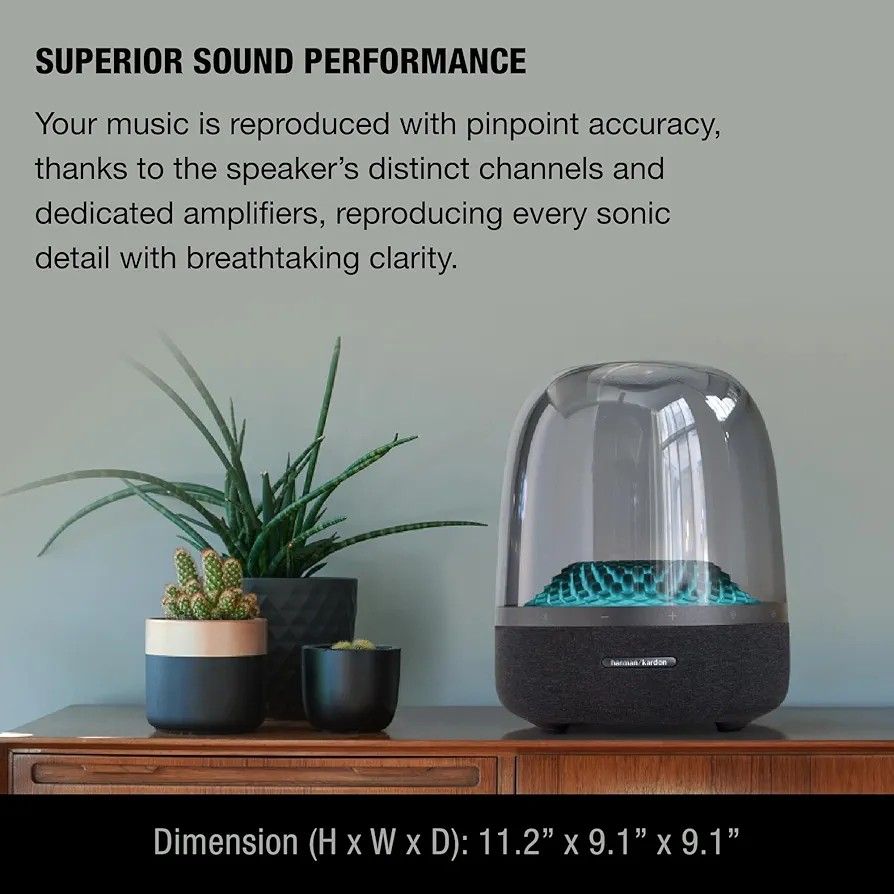 Harman Kardon Aura Studio 4 Speaker (Category: Soundbars, Speakers & Amplifiers) located in Singapore. Submitted by Music_Corner (Listing ID 1375323272, Image 3). Description: 🌟 CAPITAL MALL SHOPPING 🌟 EARN CAPITAL STAR POINTS 🌟 ACCEPTE CAPITAL VOUCHER/ EVOUCHER 🌟 TRUSTED SELLER 🌟 100% AUTHENTIC 🌟 ALL SPEAKER AND HEADSET COMES WITH LOCAL WARRANTY 🎶 Shop invoice Will be Issue VISUALLY STUNNING SOUND - Elevate your home with the iconic desig