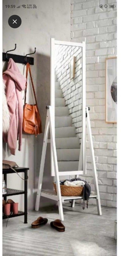 IKEA Standing Mirror with shelf