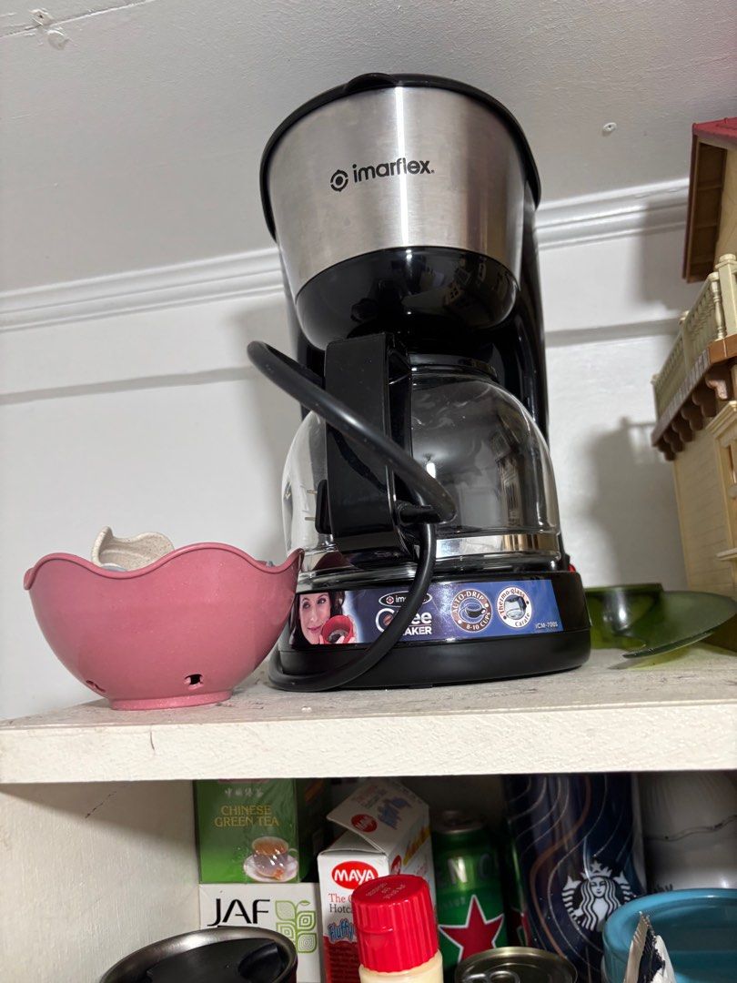 Imarflex coffee maker (Category: Coffee Machines & Makers) located in Manila. Submitted by sebianna (Listing ID 1375386789, Image 2). Description: Never used coffee maker Gifted to me in my birthday No box because sira sira na Gifted june 7 2025.