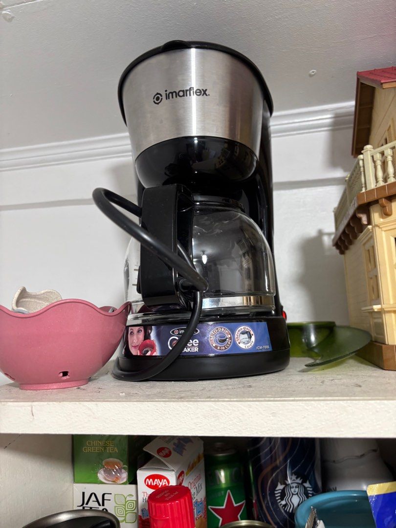 Imarflex coffee maker (Category: Coffee Machines & Makers) located in Manila. Submitted by sebianna (Listing ID 1375386789, Image 1). Description: Never used coffee maker Gifted to me in my birthday No box because sira sira na Gifted june 7 2025.