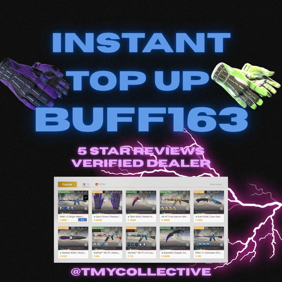 INSTANT RMB TOP UP FOR BUFF163/PREORDER SERVICE FOR CS2 SKINS, Hobbies &  Toys, Toys & Games on Carousell