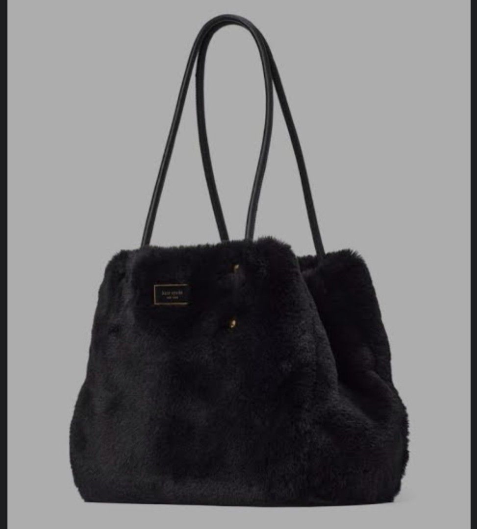 Kate Spade Faux Fur (Category: Tote Bags) located in Paranaque City. Submitted by lisaaa24 (Listing ID 1375329812, Image 2). Description: Kate Spade Everything Black Faux Fur Tote Bag.