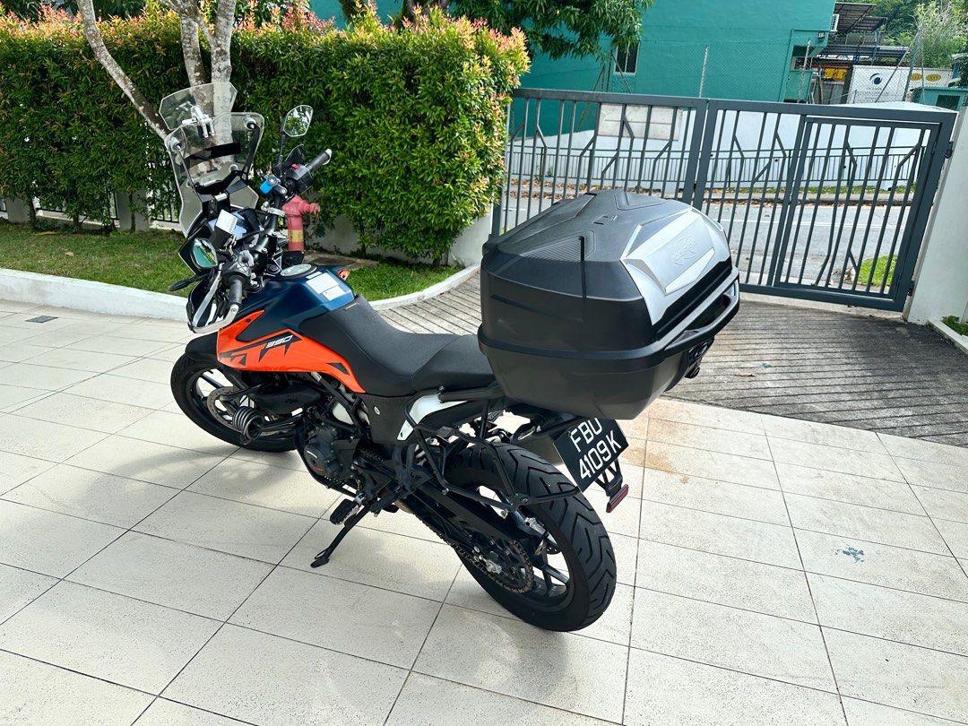 KTM 390 Adventure COE expiry November 2032 (Category: Class 2A) located in Singapore. Submitted by sreekarreddy (Listing ID 1375293266, Image 3). Description: Full service records available Bike mostly stock. Original parts kept at home when there is an upgrade Superficial upgrades: - bigger foot pegs - taller windscreen - barkbusters hand guards (original disposed) - kappa rear and side cases Mileage: 51k+ Motorcycle purchased: November 2022 Pri
