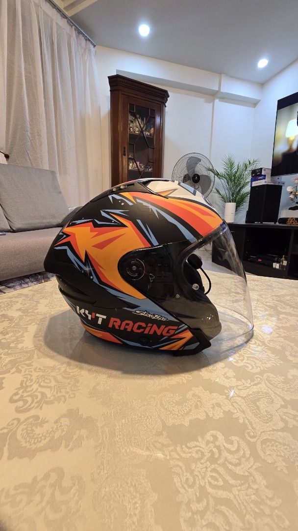 Kyt NFJ helmet size M (Category: Motorcycle Apparel) located in Singapore. Submitted by raijepun (Listing ID 1375426831, Image 3). Description: selling like-new kyt helmet. used it only less than 5 times. bought it at $150+, now only $90 very cheap. do dm me if interested.