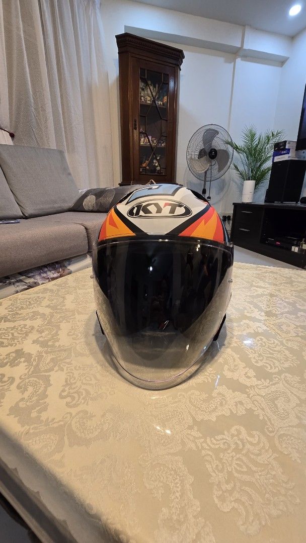 Kyt NFJ helmet size M (Category: Motorcycle Apparel) located in Singapore. Submitted by raijepun (Listing ID 1375426831, Image 1). Description: selling like-new kyt helmet. used it only less than 5 times. bought it at $150+, now only $90 very cheap. do dm me if interested.