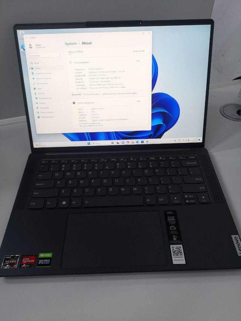 Lenovo Yoga Slim 7 Pro X 14ARH7 (Category: Laptops & Notebooks) located in Singapore. Submitted by youaremyboss (Listing ID 1375317785, Image 1). Description: Laptop good as new, offer your price. UP: $12xx Now selling: $920 AMD RYZEN 7 6800HS-CE 3.2GHZ 14.5INCH 3K DISPLAY 16GB RAM 512GB SSD RTX3050 82TL007SSB.