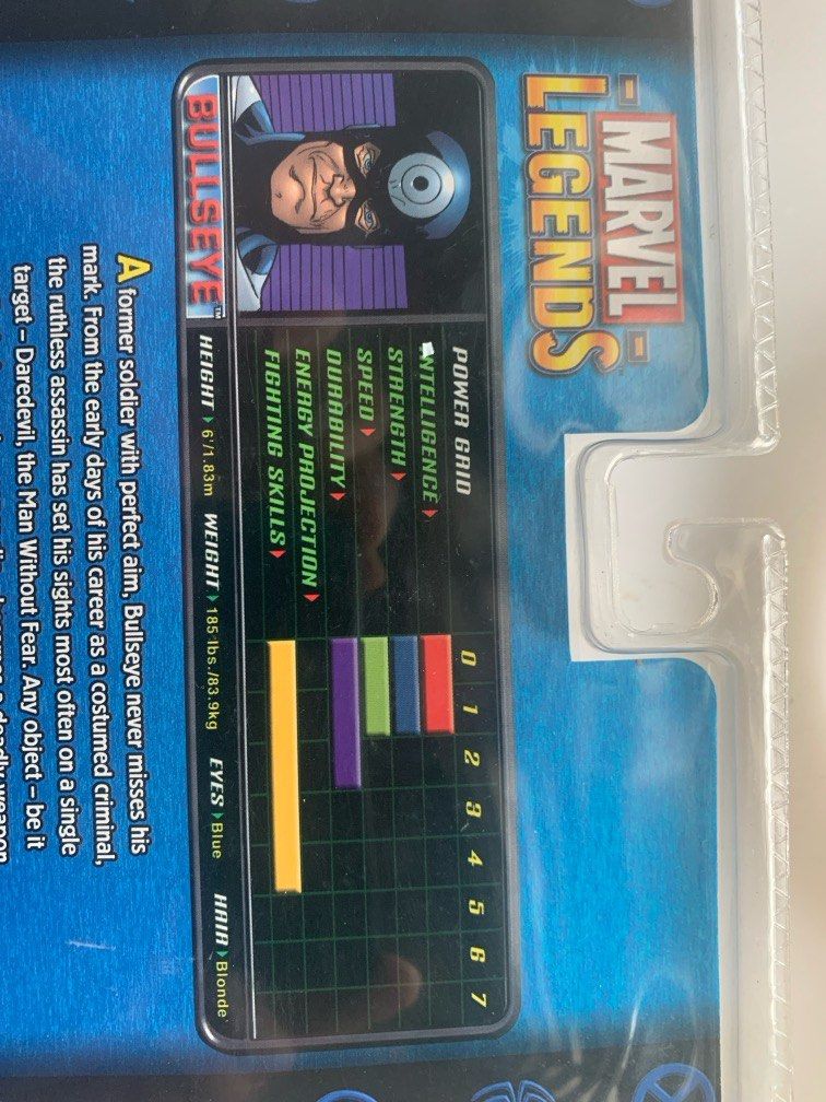Marvel Legends - Bullseye - Galactus BAF (Category: Figurines & Statues) located in Carmona. Submitted by bihira (Listing ID 1375321329, Image 3). Description: Mint On Card - Complete Marvel Legends - Bullseye - Galactus BAF.