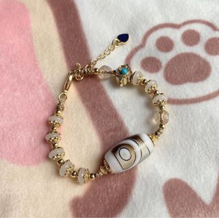 ▪️糯肉白毫措金色mini天珠 兩眼▪️64214999110530110