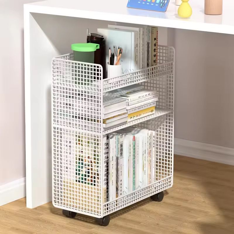 Multi-Layer Book Storage Rack | Rolling Book Shelf Cart | Kids Study ...