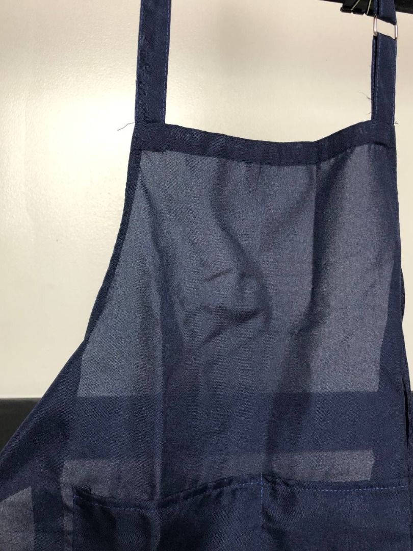 Navy Blue Thin Apron (Category: Other Accessories) located in Quezon City. Submitted by gloriajeremy (Listing ID 1375374124, Image 3). Description: Chest: 16.5 Height: 28 Bottom Width: 22.