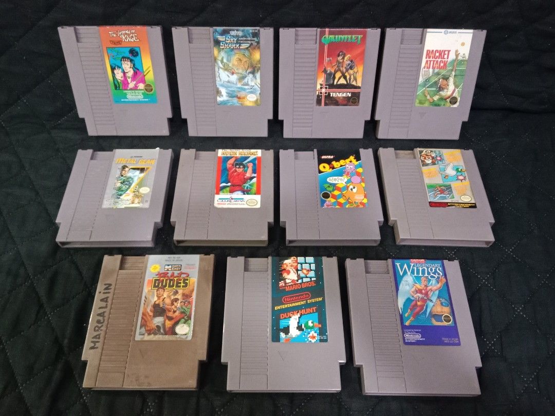 NES Cart Games (Category: Nintendo) located in Quezon City. Submitted by rgsph140 (Listing ID 1375446787, Image 1). Description: For Sale NES Cart Games All Working Tested And Authentic 💯 Description: NES CART GAMES Pricelist: 600-The Legend Of Kage (USA) 1500-Metal Gear (USA) 400-The Secret Scroll Flying Dragon (USA) 400-Bad Dudes (USA) 300-Super Mario Bros/Duck Hunt (USA) 500-Legendary Wings (USA) 300-Racket Attack (USA) 600-Gaunlet (USA) Sold