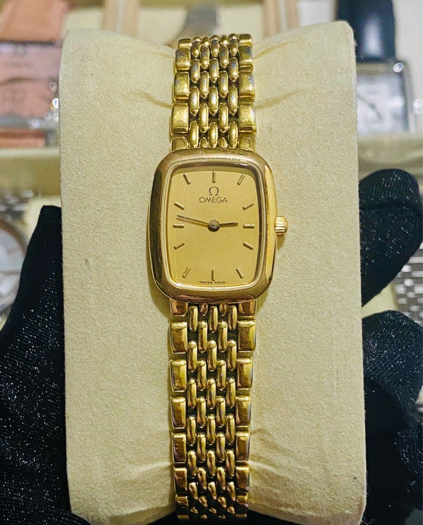 Omega Deville (Category: Luxury Watches) located in Baliuag. Submitted by clicksmileph (Listing ID 1375453516, Image 1). Description: Omega Deville Authentic watch Gold Plated Strap Fit up to 16cm wrist Guaranteed Authentic 8.8/10 All working condition Meet up SM Baliwag LBC COD Nationwide.