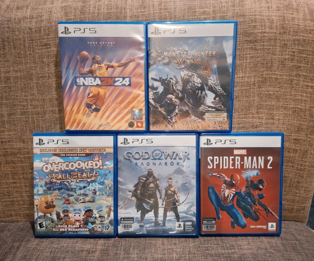💛PS5 GAMES AND ACCESSORY💛 (Category: PlayStation) located in Manila. Submitted by allyssa_27 (Listing ID 1375387764, Image 1). Description: 💛PS5 GAMES AND ACCESSORY💛 ~OFFICIAL SONY CHARGING DOCK - PHP. 600 ~NBA 2K24 - PHP. 800 ~OVERCOOKED ALL YOU CAN EAT - PHP. 1,200 ~MONSTER HUNTER WILDS - PHP. 2,000 ~SPIDERMAN 2 - PHP. 2,000 ~GOD OF WAR RAGNAROK - PHP. 2,000.