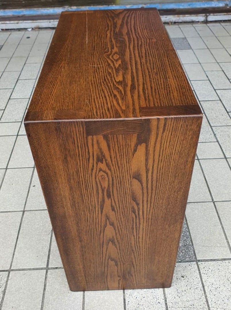 Rare Stool side table bench solid oak wood rustic stand vintage Antique ...
