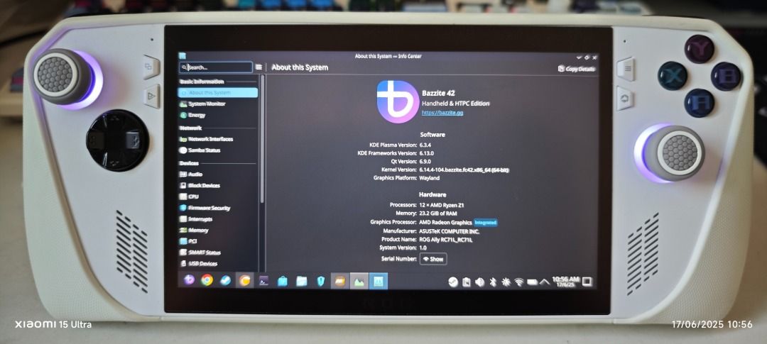 罗格·阿利Z1 2TB，配备32GB内存和74瓦时电池改装版（双启动bazzite/Windows11）62863085523585111