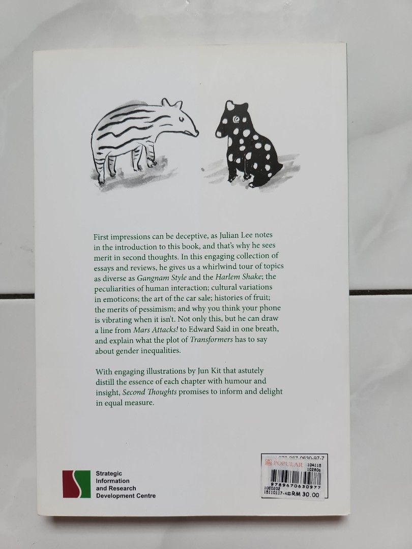 Second thoughts (Category: Storybooks) located in Kuala Lumpur. Submitted by kahdoublee (Listing ID 1375345470, Image 2). Description: Pre-loved book for sale Good condition, no missing pages. Some signs of wear but overall still very readable..
