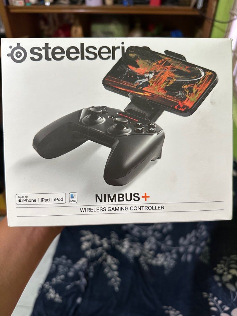 STEELSERIES NIMBUS+ APPLE GAMING WIRELESS CONTROLLER FOR IPHONE & IPAD (Category: Controllers) located in Legazpi City. Submitted by albay.hype.shop (Listing ID 1375379752, Image 2). Description: STEELSERIES NIMBUS+ APPLE GAMING WIRELESS CONTROLLER 2,500 ONLY! OFFICIAL APPLE-LICENSED WIRELESS CONNECTIVITY FOR APPLE PRODUCTS NIMBUS+ BRINGS A CONSOLE-QUALITY GAMING EXPERIENCE TO IPHONE, IPAD & APPLE TV BRANDEW LEGIT.