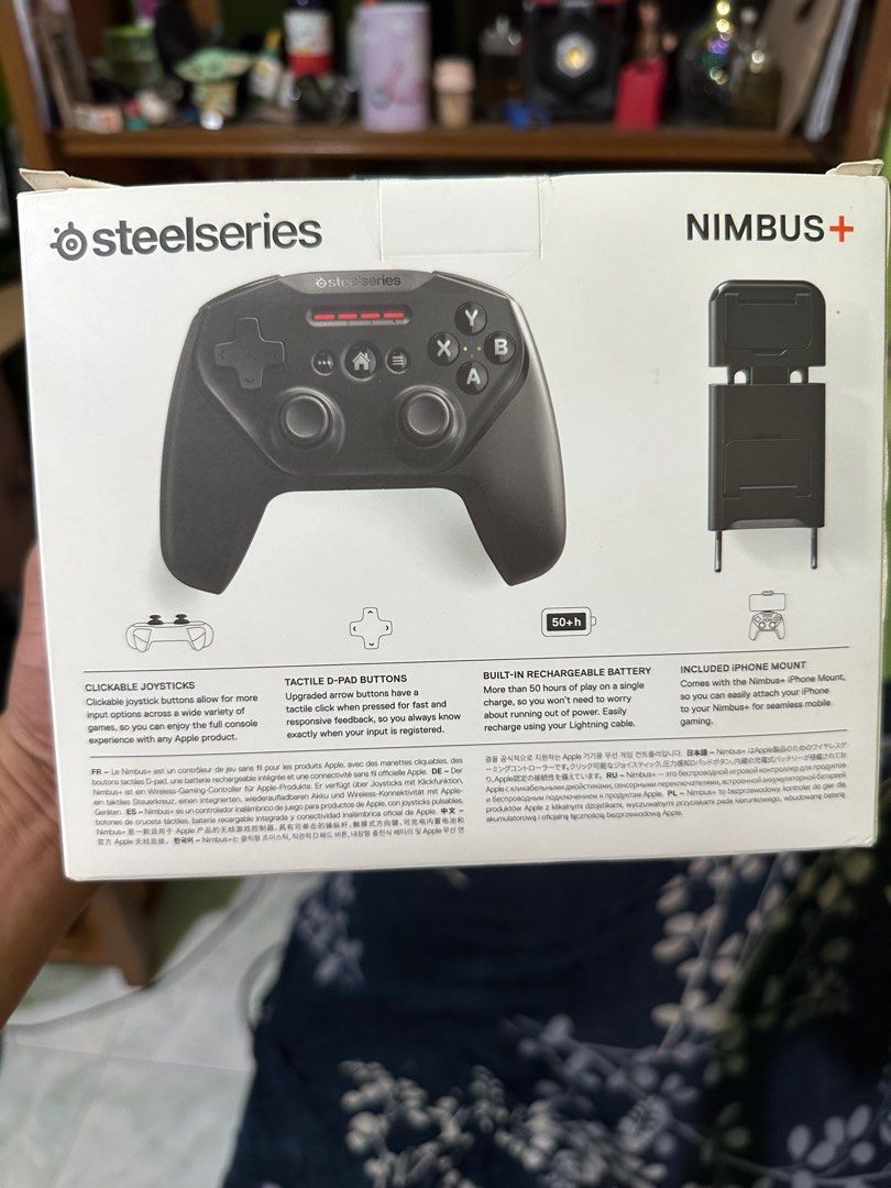 STEELSERIES NIMBUS+ APPLE GAMING WIRELESS CONTROLLER FOR IPHONE & IPAD (Category: Controllers) located in Legazpi City. Submitted by albay.hype.shop (Listing ID 1375379752, Image 3). Description: STEELSERIES NIMBUS+ APPLE GAMING WIRELESS CONTROLLER 2,500 ONLY! OFFICIAL APPLE-LICENSED WIRELESS CONNECTIVITY FOR APPLE PRODUCTS NIMBUS+ BRINGS A CONSOLE-QUALITY GAMING EXPERIENCE TO IPHONE, IPAD & APPLE TV BRANDEW LEGIT.